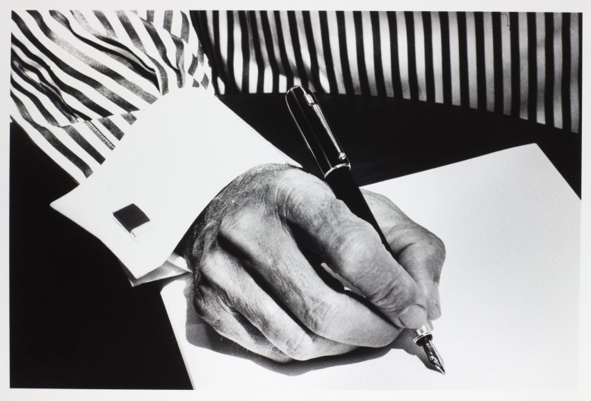 Ralph Gibson Striped Shirt Pen, 2014 Silver gelatin print, AP 2017.43.2 Gift of Mehul Patel