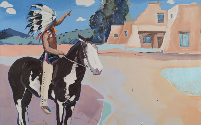 Joe Baker, Camp Horwitch, 1985 oil on canvas, 66 x 106 in. Courtesy of the Artist