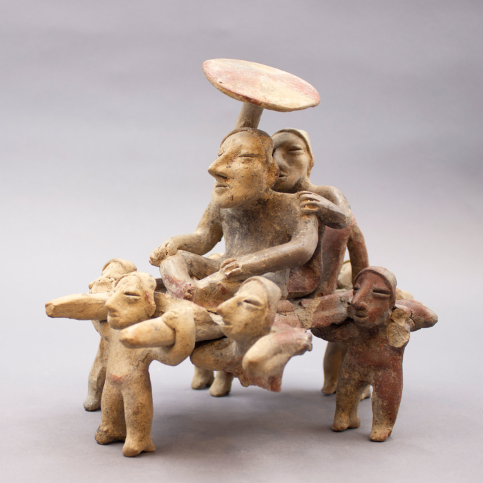 PC009 West Mexico, Processional Scene with Ceremonial Litter, 300 B.C.E. – 300 A.D., Ceramic. Collection of I. Michael and Beth Kasser.