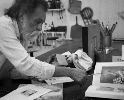 Francisco Toledo in his studio